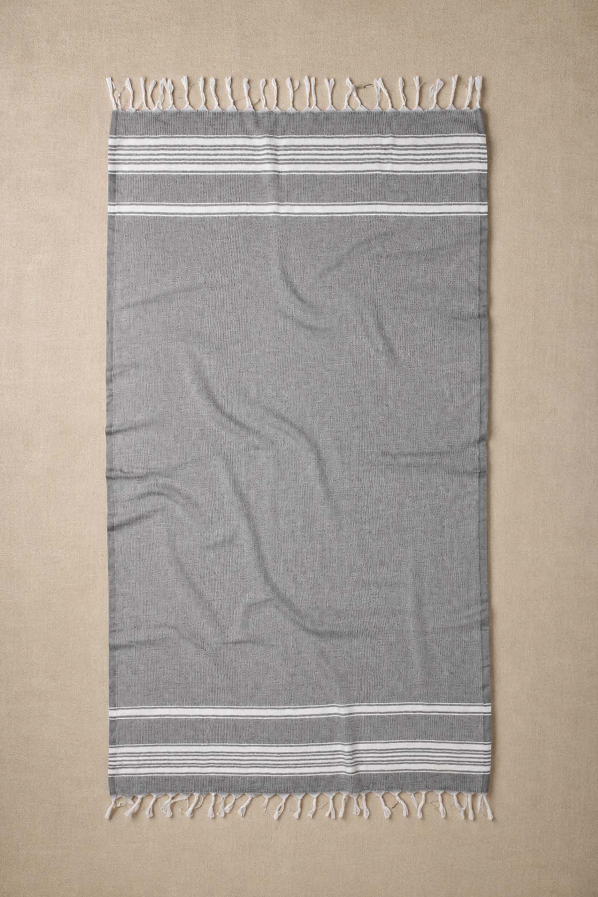 Recycle Pestemal, Turkish Towel Grey