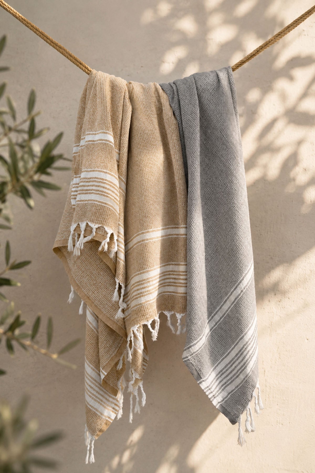 Recycle Pestemal, Turkish Towel Grey