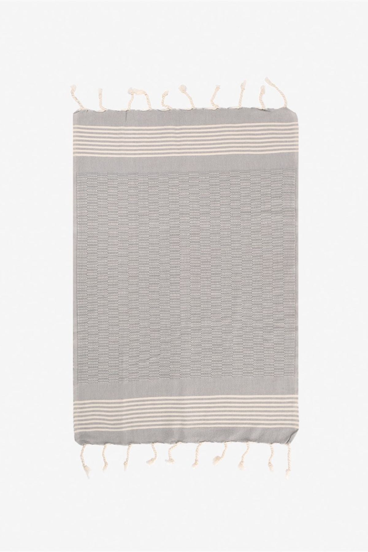 Stripe Tactile 2'li Havlu Seti Gri