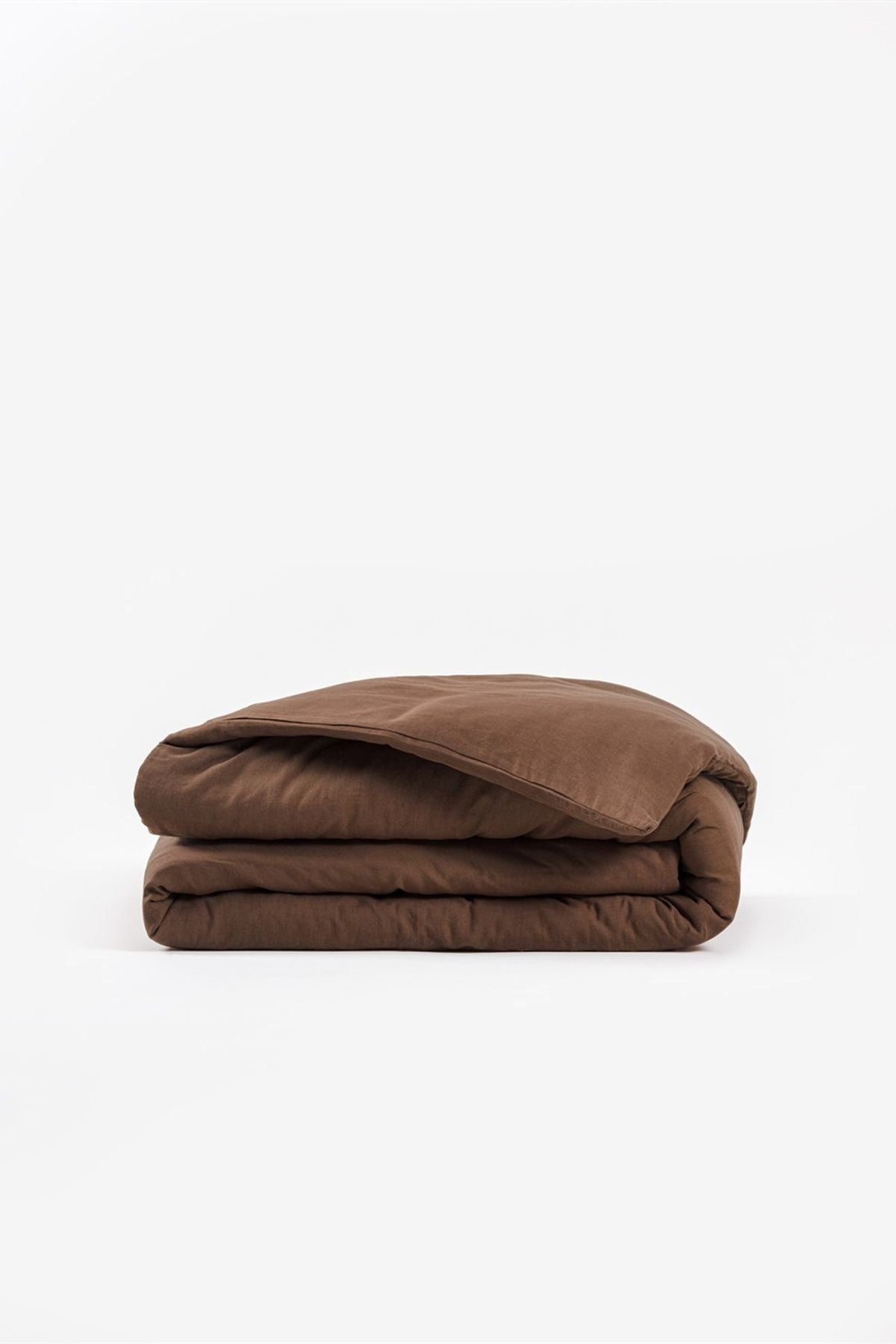 Washed Linen Keten Nevresim Bison