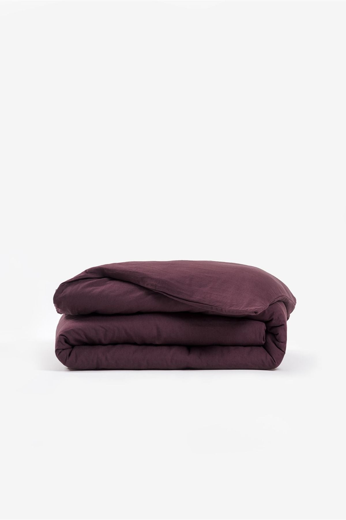 Washed Linen Keten Nevresim Wine