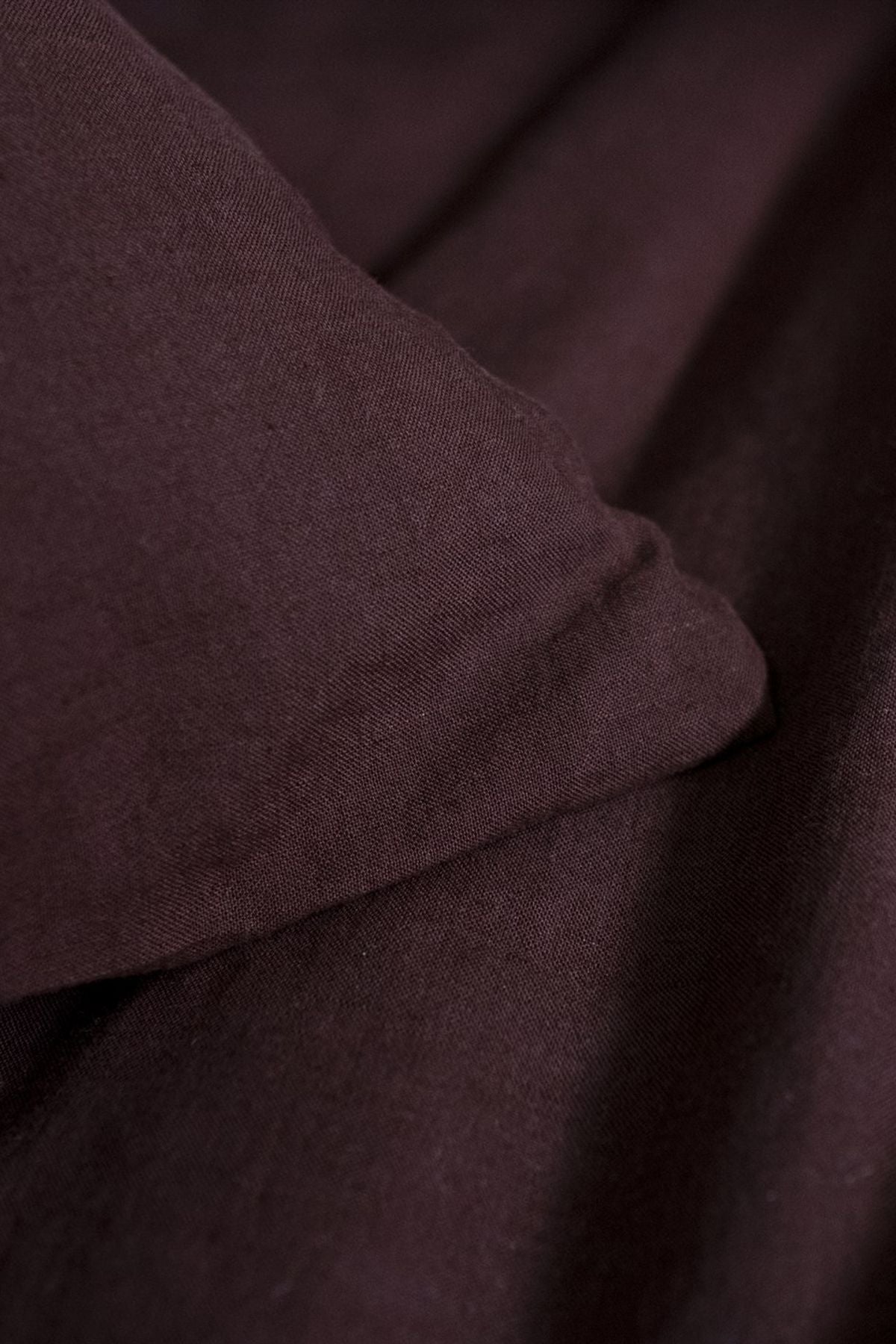 Washed Linen Keten Nevresim Wine