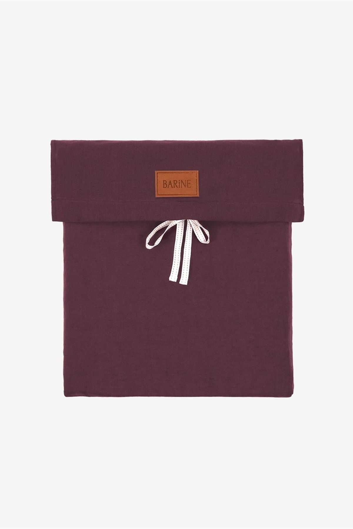 Washed Linen Keten Nevresim Wine