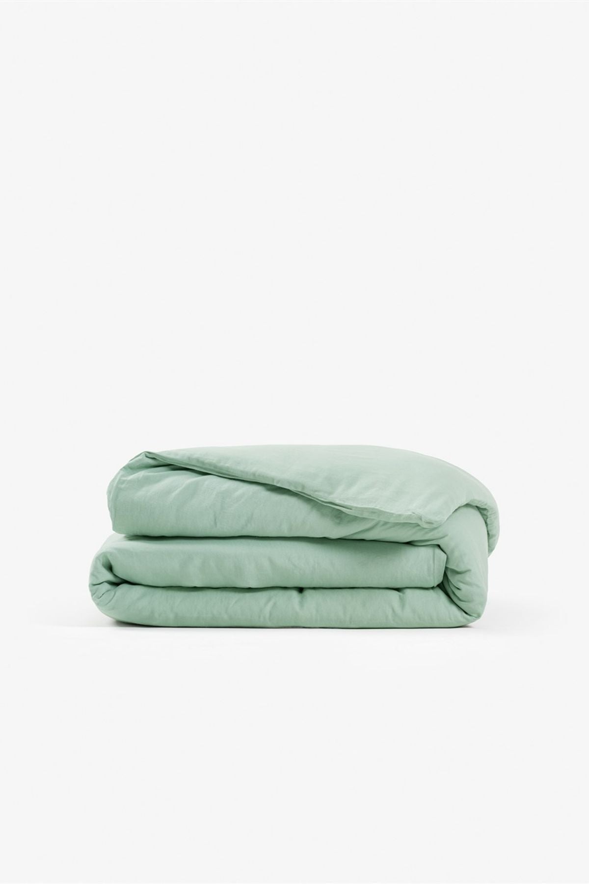 Washed Linen Keten Nevresim Frosty Green