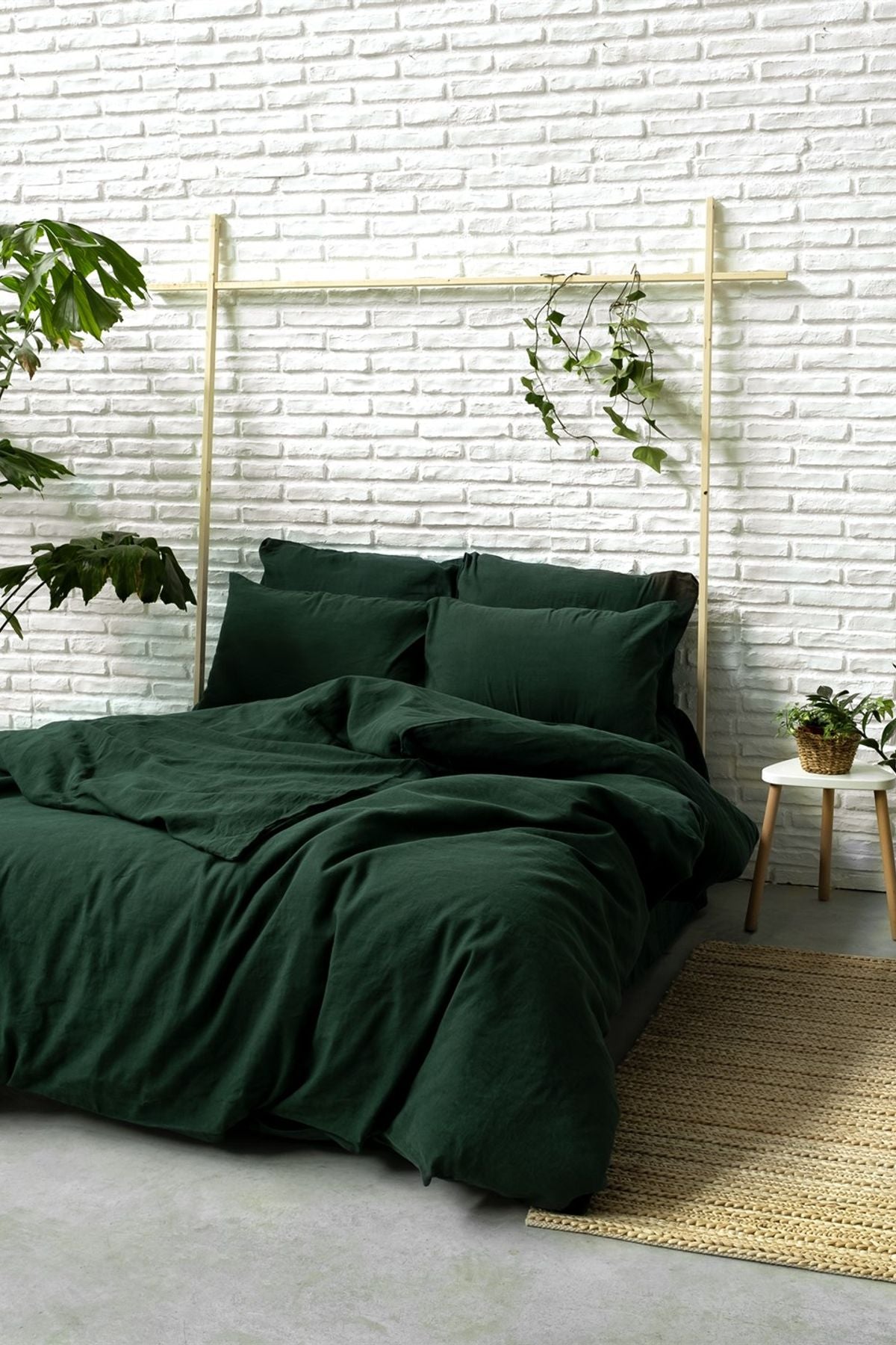Washed Linen Keten Nevresim Garden