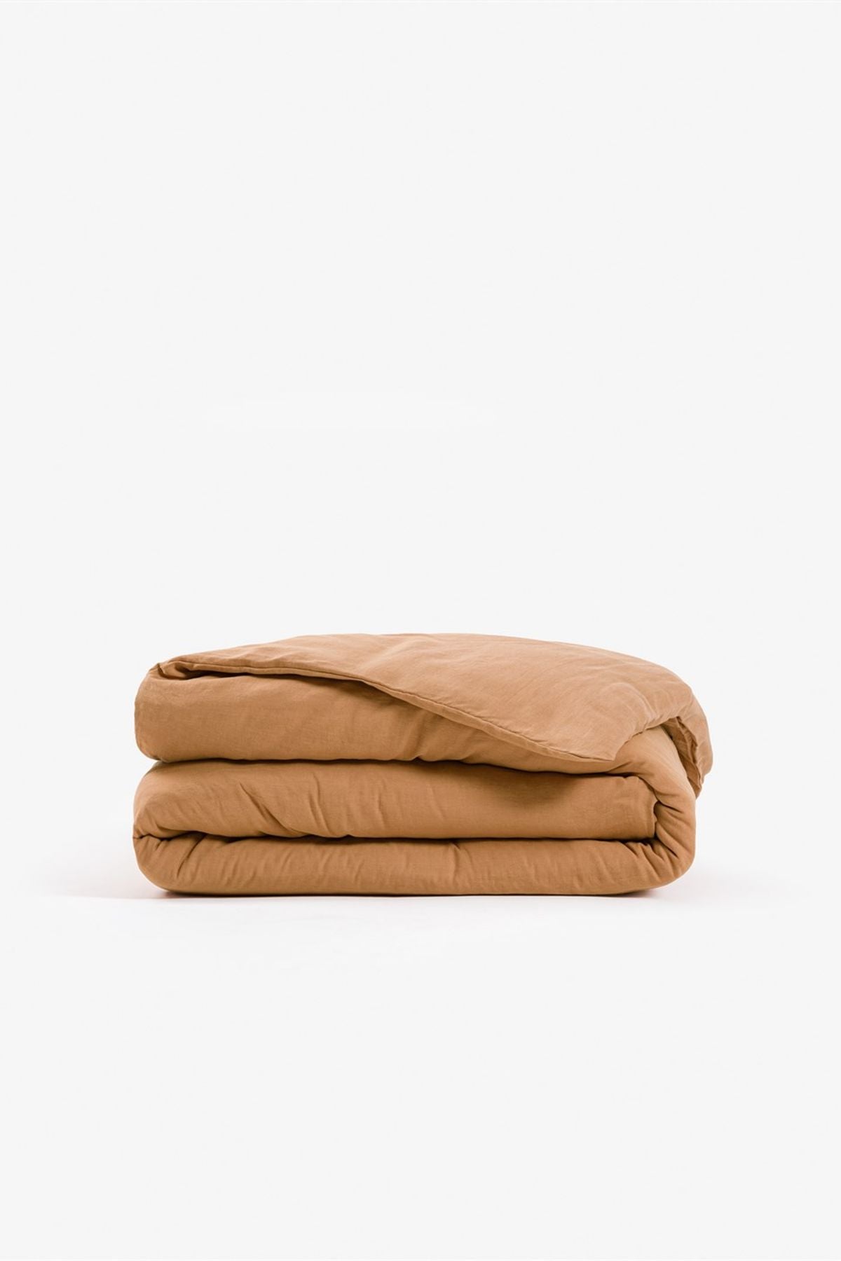 Washed Linen Keten Nevresim İndian Tan