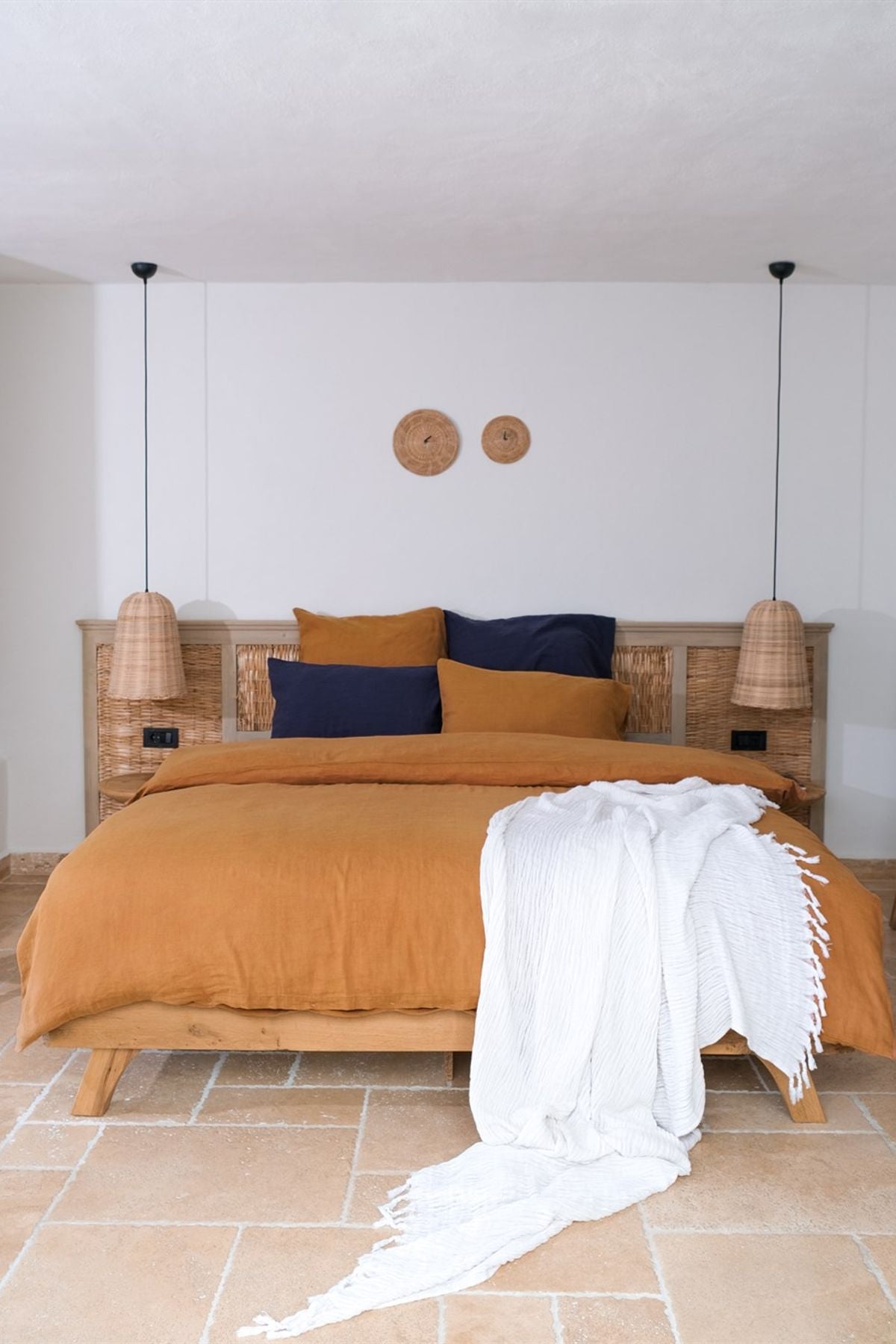 Washed Linen Keten Nevresim İndian Tan