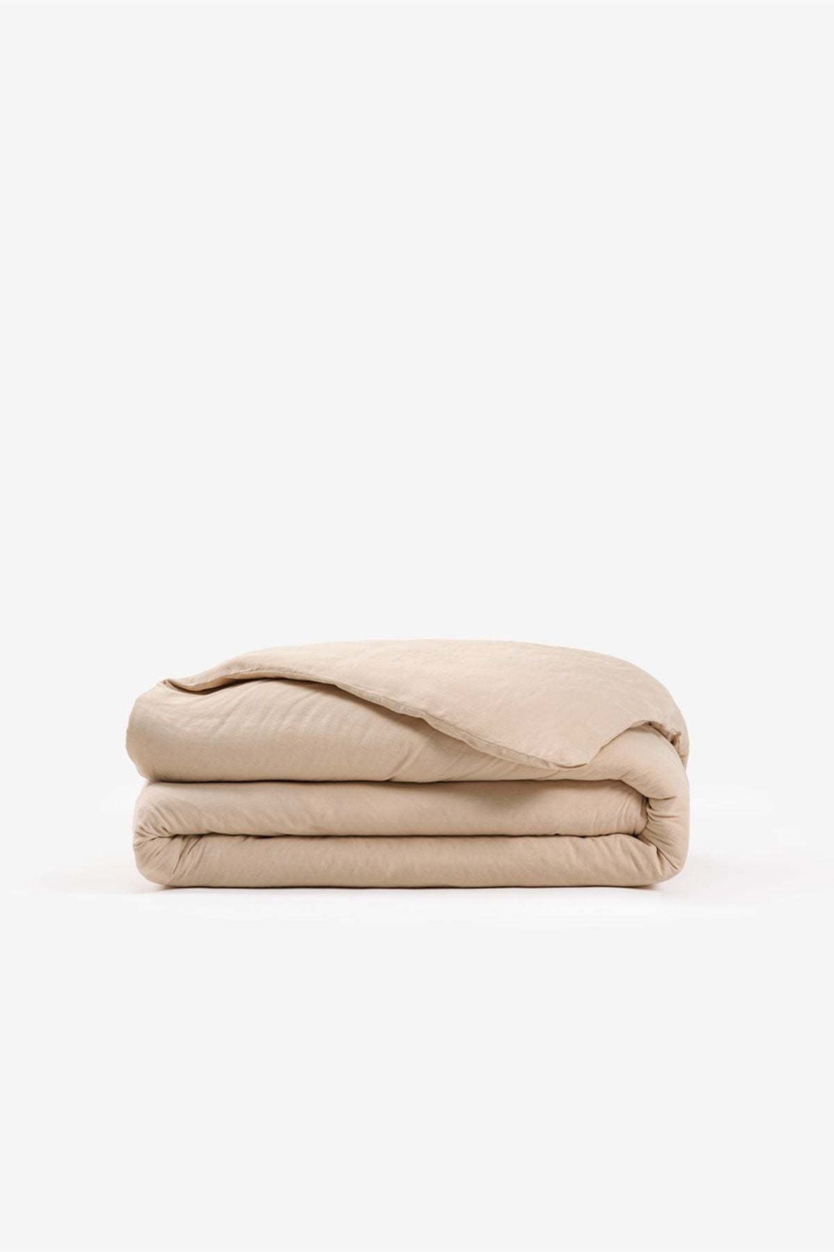 Washed Linen Keten Nevresim Nougat