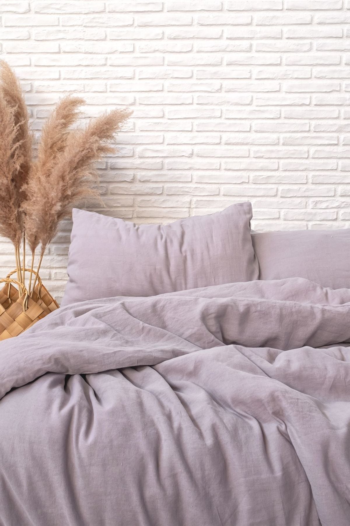 Washed Linen Keten Nevresim Orchid