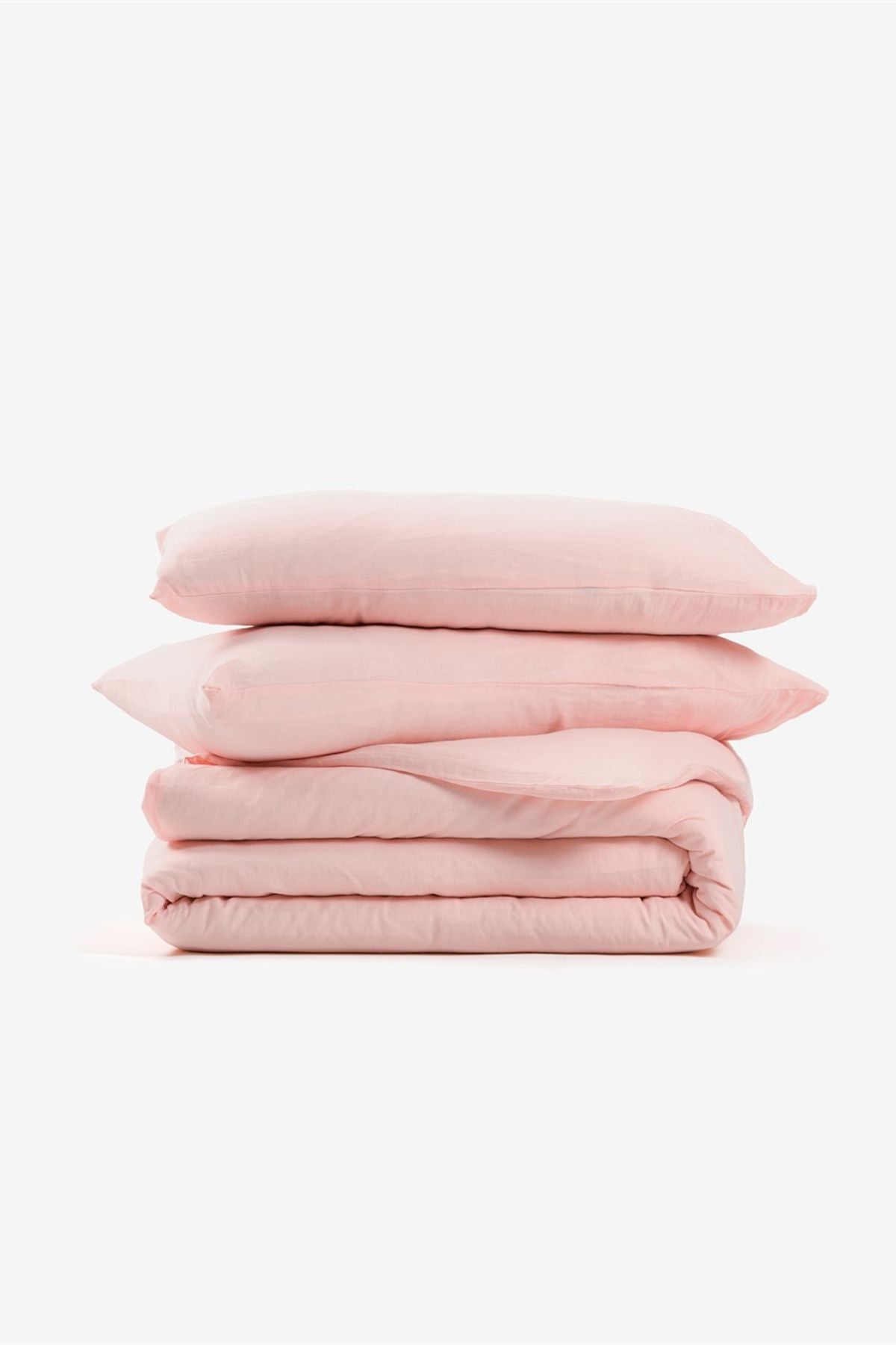 Washed Linen Keten Nevresim Pink