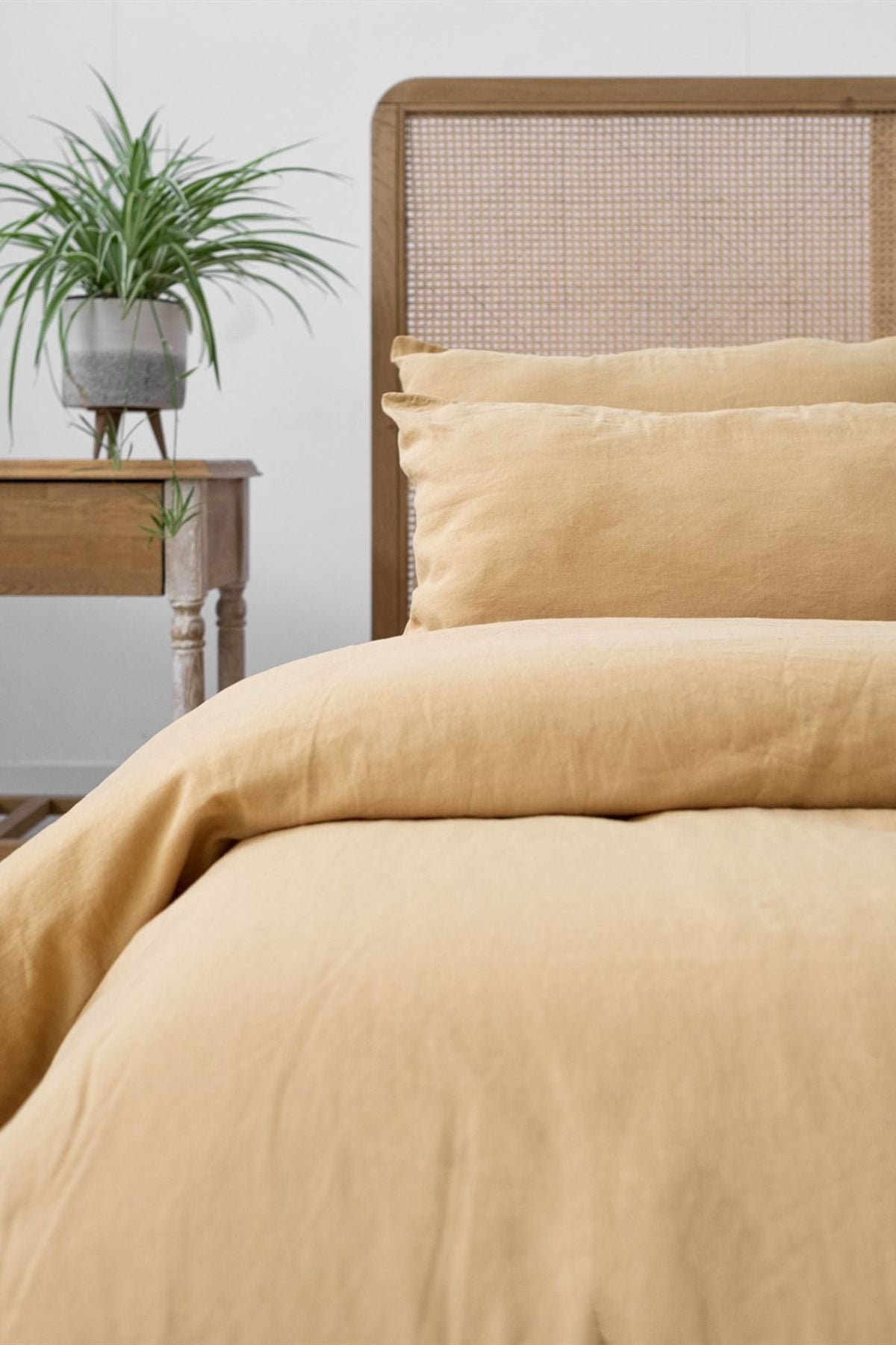 Washed Linen Keten Nevresim Sand