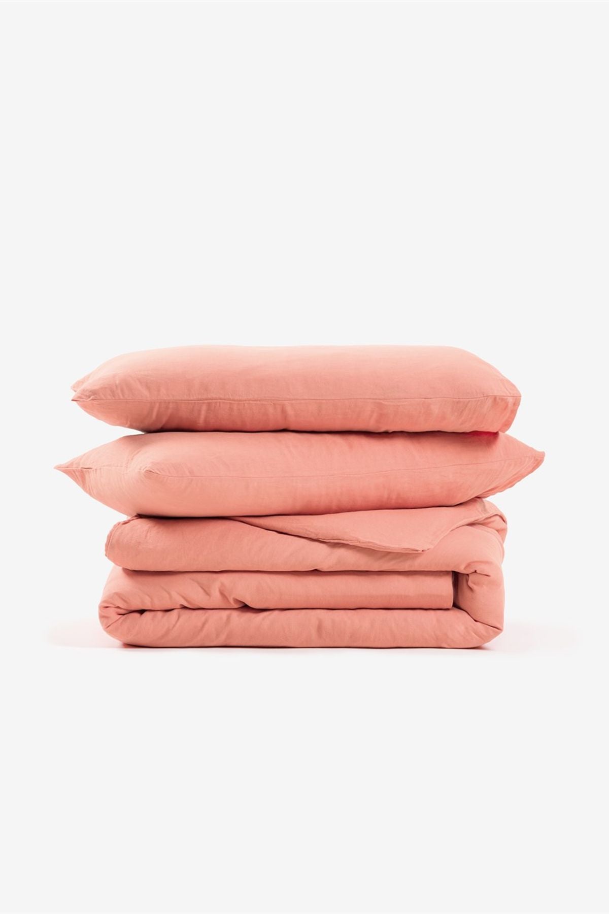 Washed Linen Keten Nevresim Shrimp