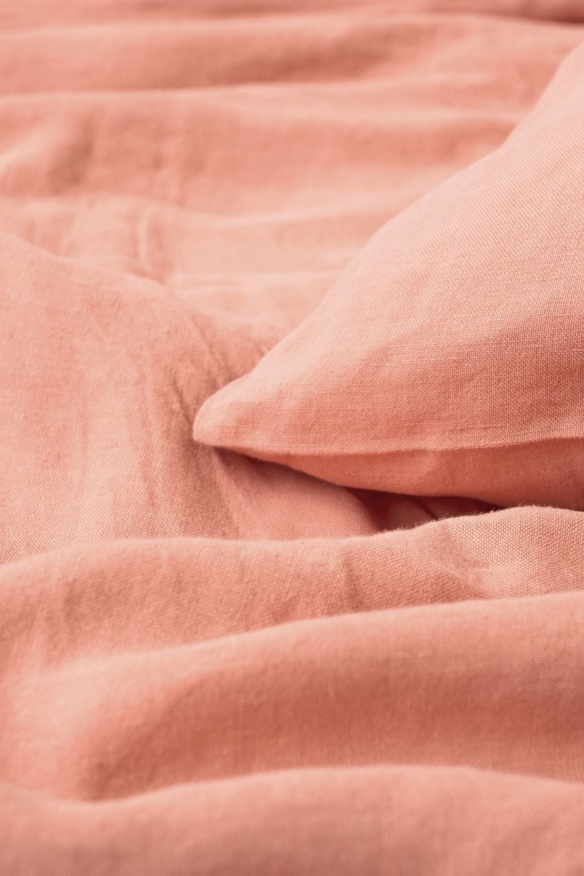 Washed Linen Keten Nevresim Shrimp