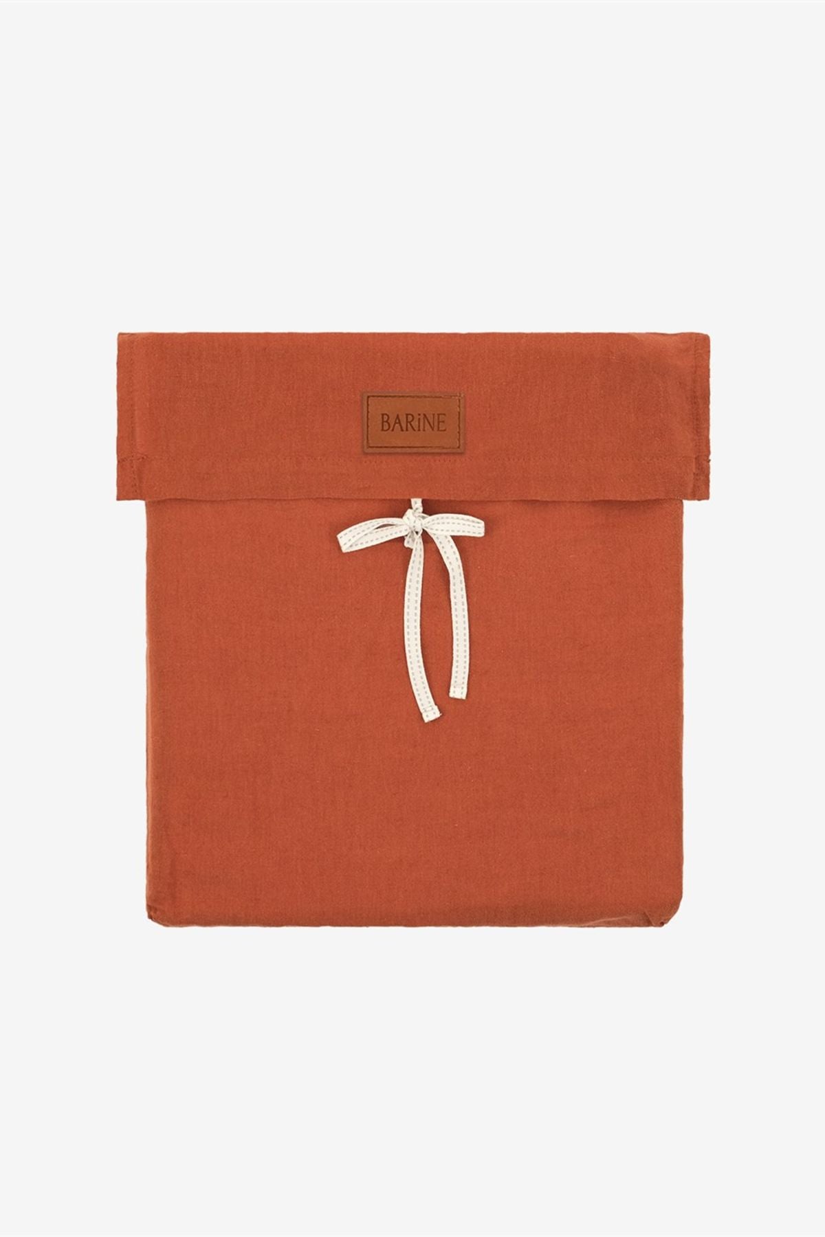 Washed Linen Keten Nevresim Spicy Orange