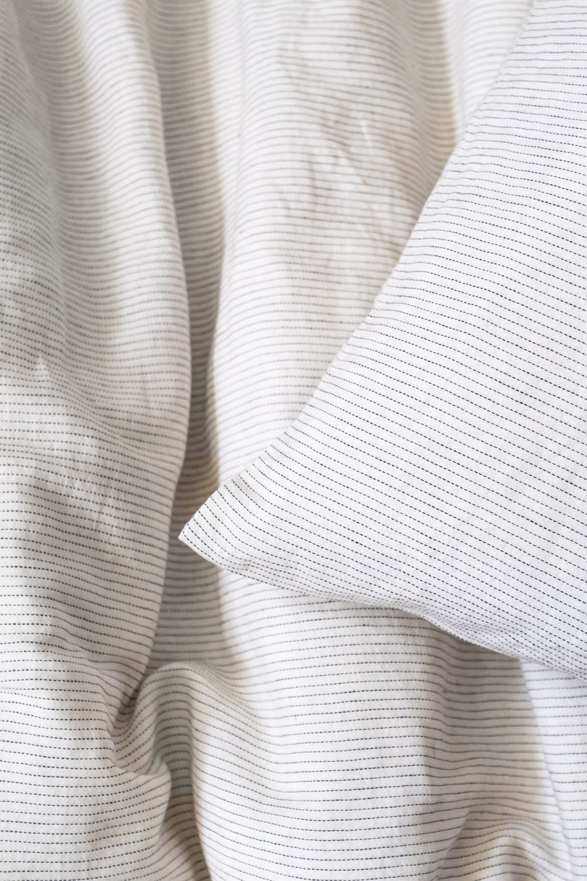 Washed Linen Keten Nevresim Stripe Linen