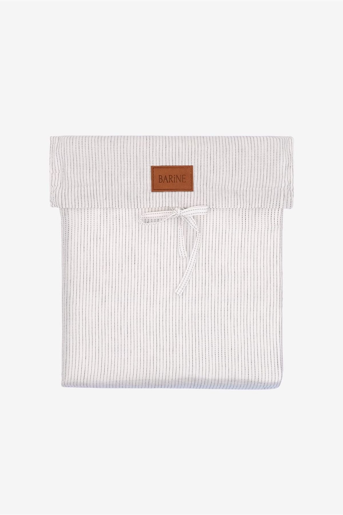Washed Linen Keten Nevresim Stripe Linen