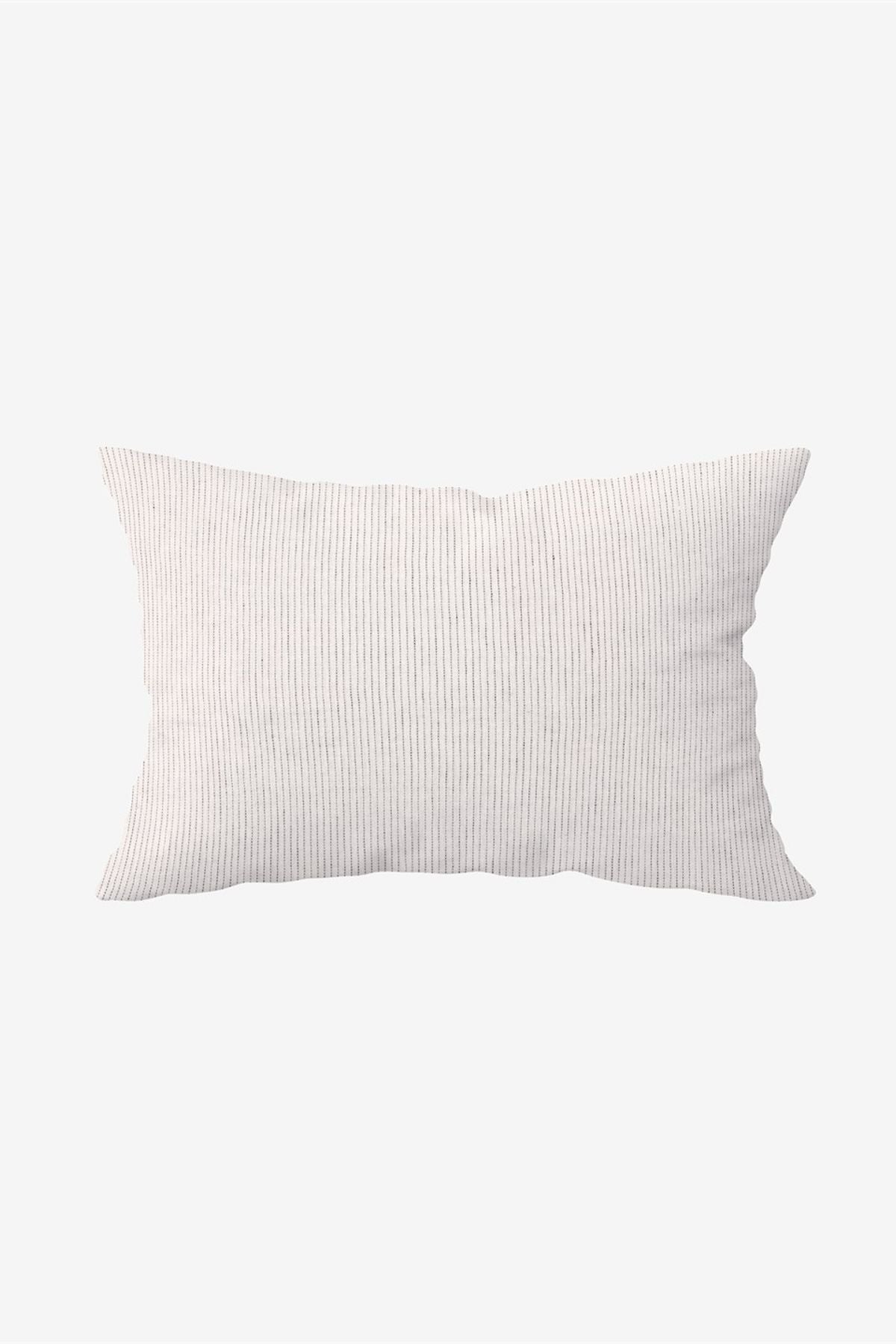 Washed Linen Yastık Kılıfı 2'li Set Stripe Linen