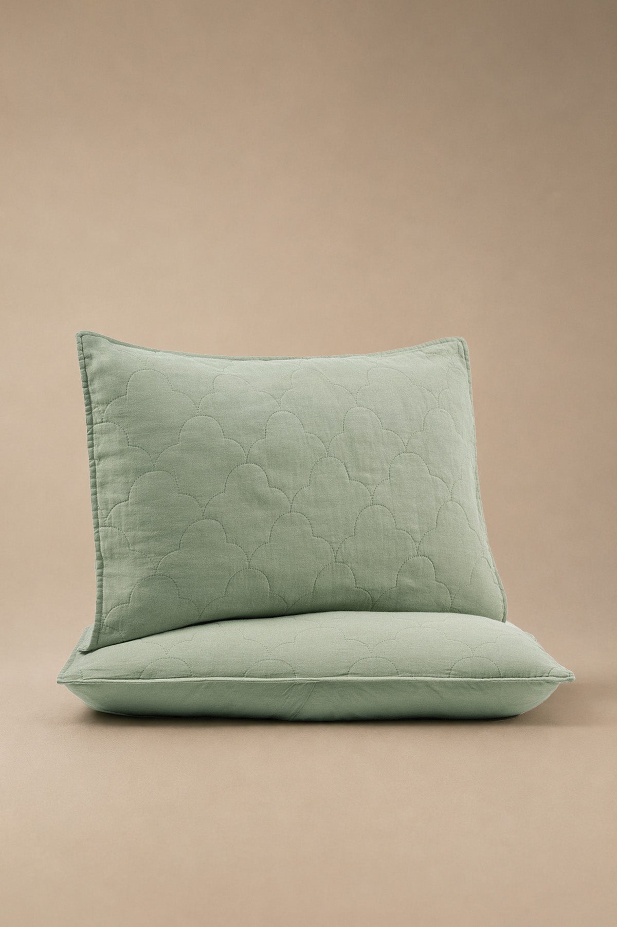 Serenity Quilted Linen Pillowcase Roseda