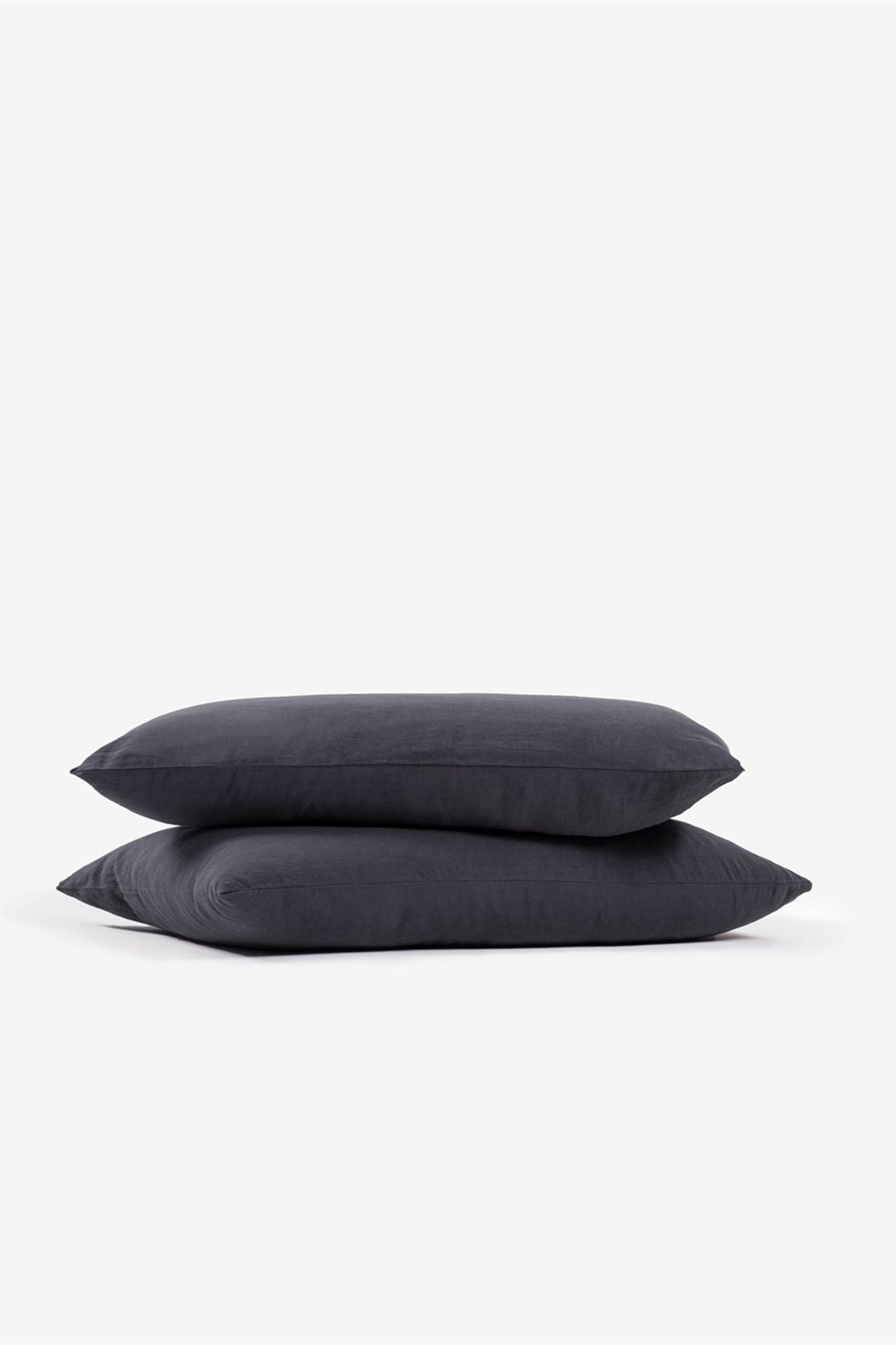 Washed Linen Keten Yastık Kılıfı 2 li Set Antrasit
