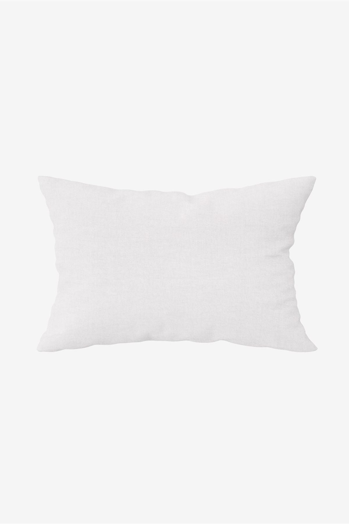 Washed Linen Keten Yastık Kılıfı 2 li Set Beyaz