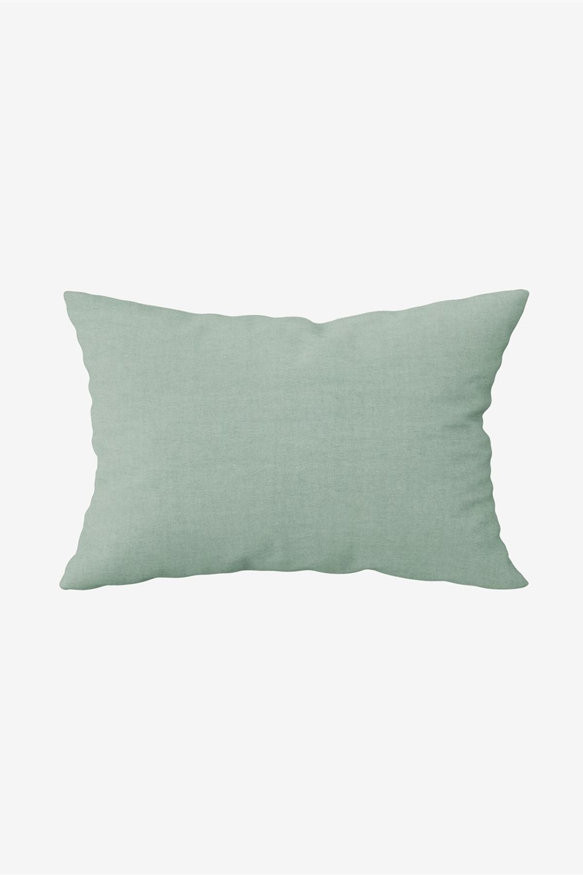 Washed Linen Keten Yastık Kılıfı 2 li Set Frosty Green