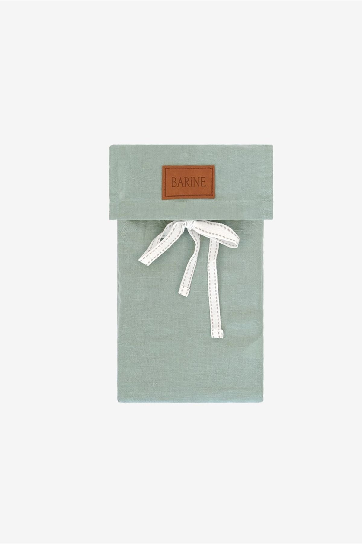 Washed Linen Keten Yastık Kılıfı 2 li Set Frosty Green