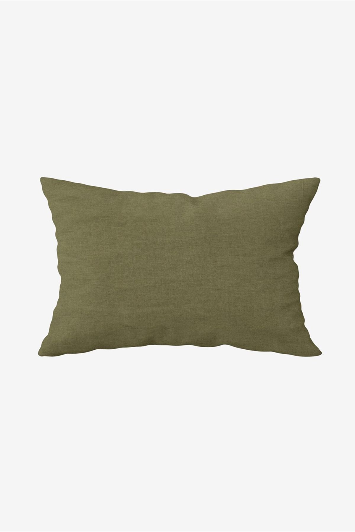 Washed Linen Keten Yastık Kılıfı 2 li Set Haki