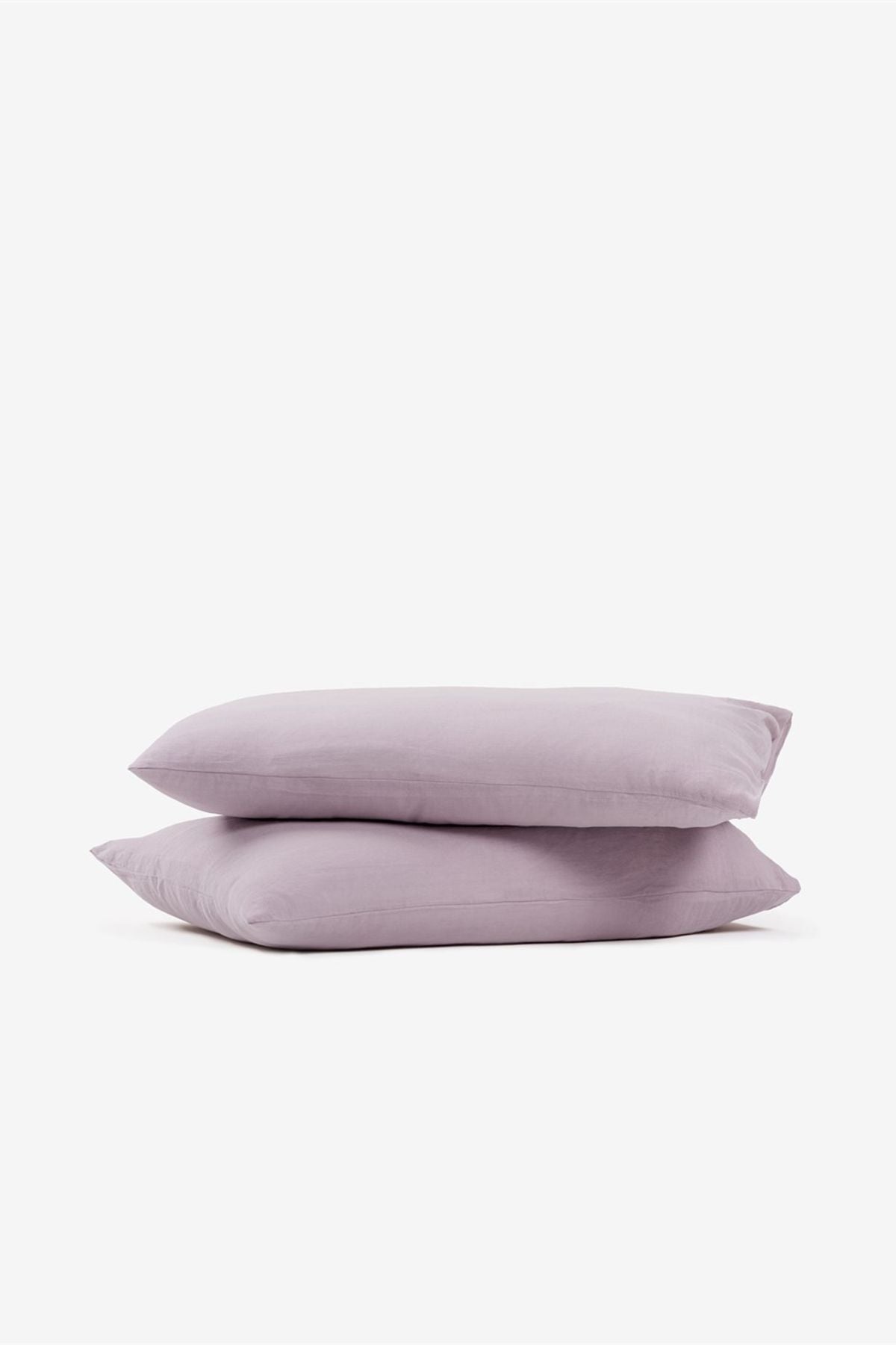 Washed Linen Keten Yastık Kılıfı 2 li Set Orchid