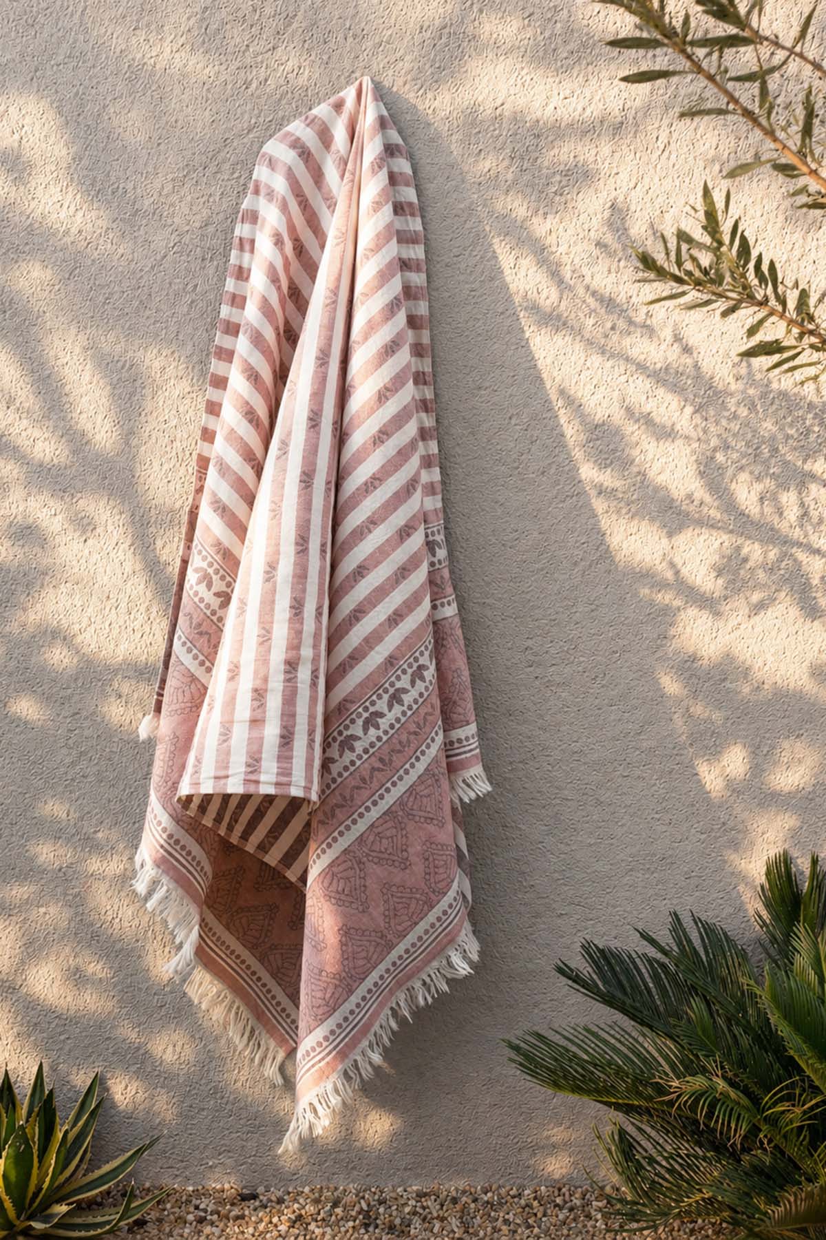 Souq Pestemal, Turkish Towel Mousse-Wine with Carry Bag