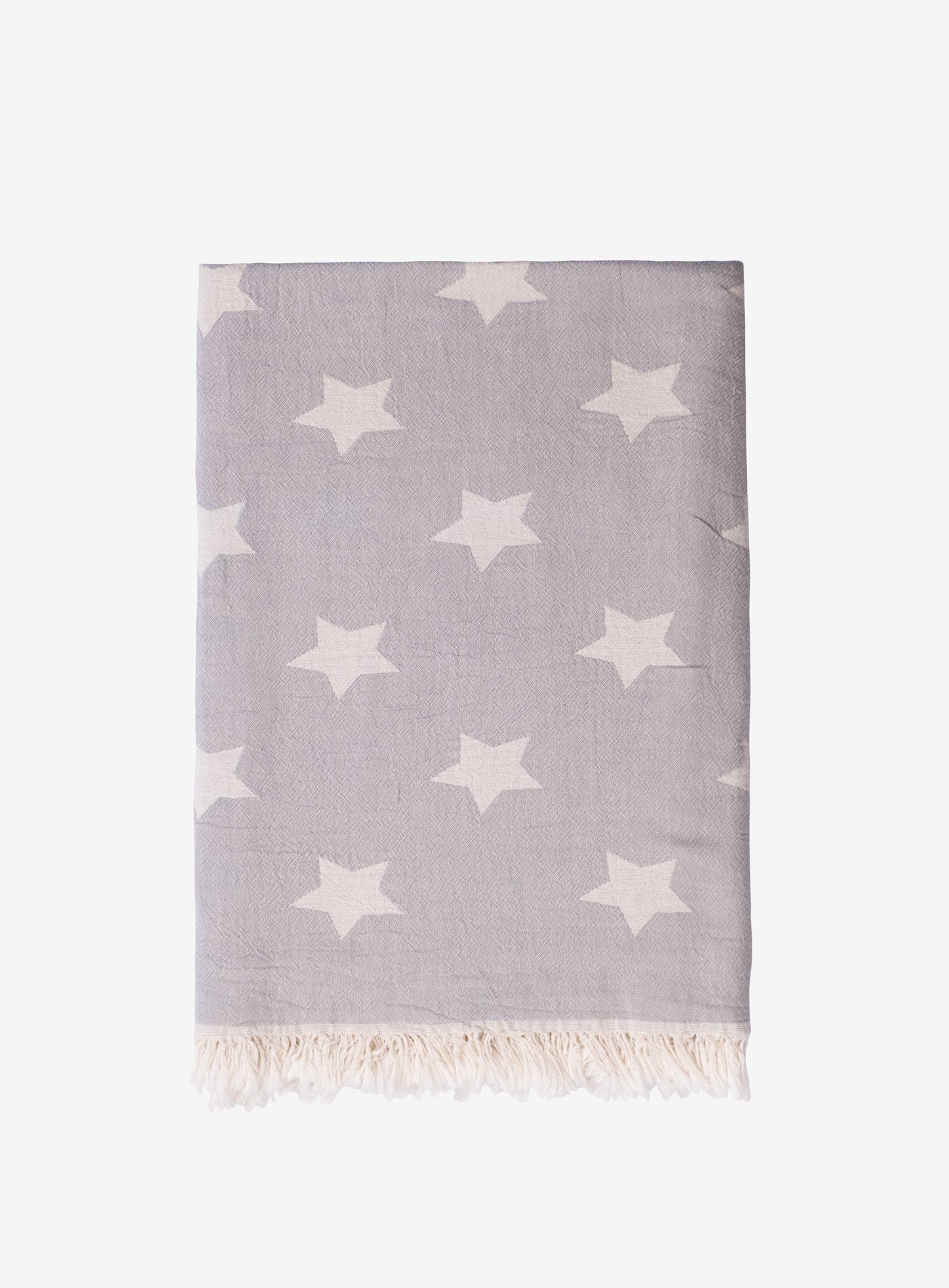 Wool Star Throw Grey