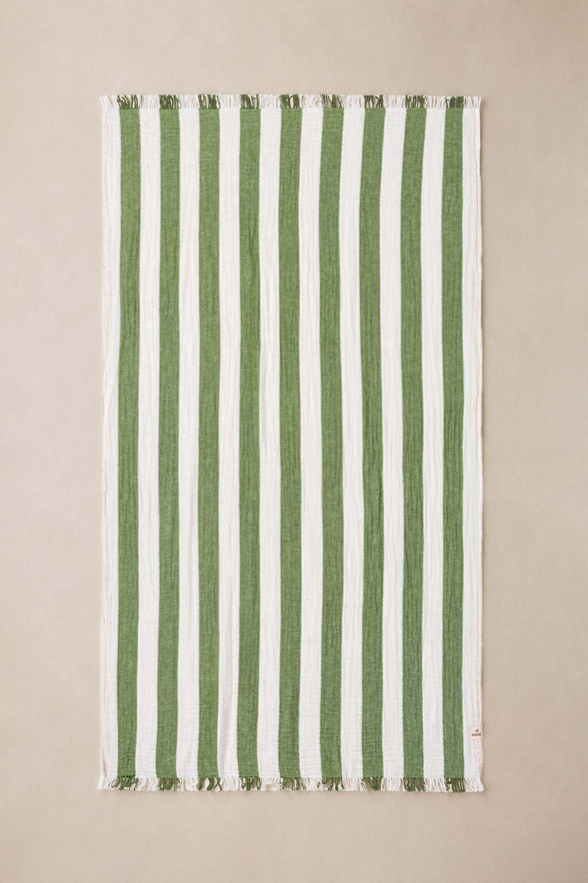 Striped Gauze Pestemal Green