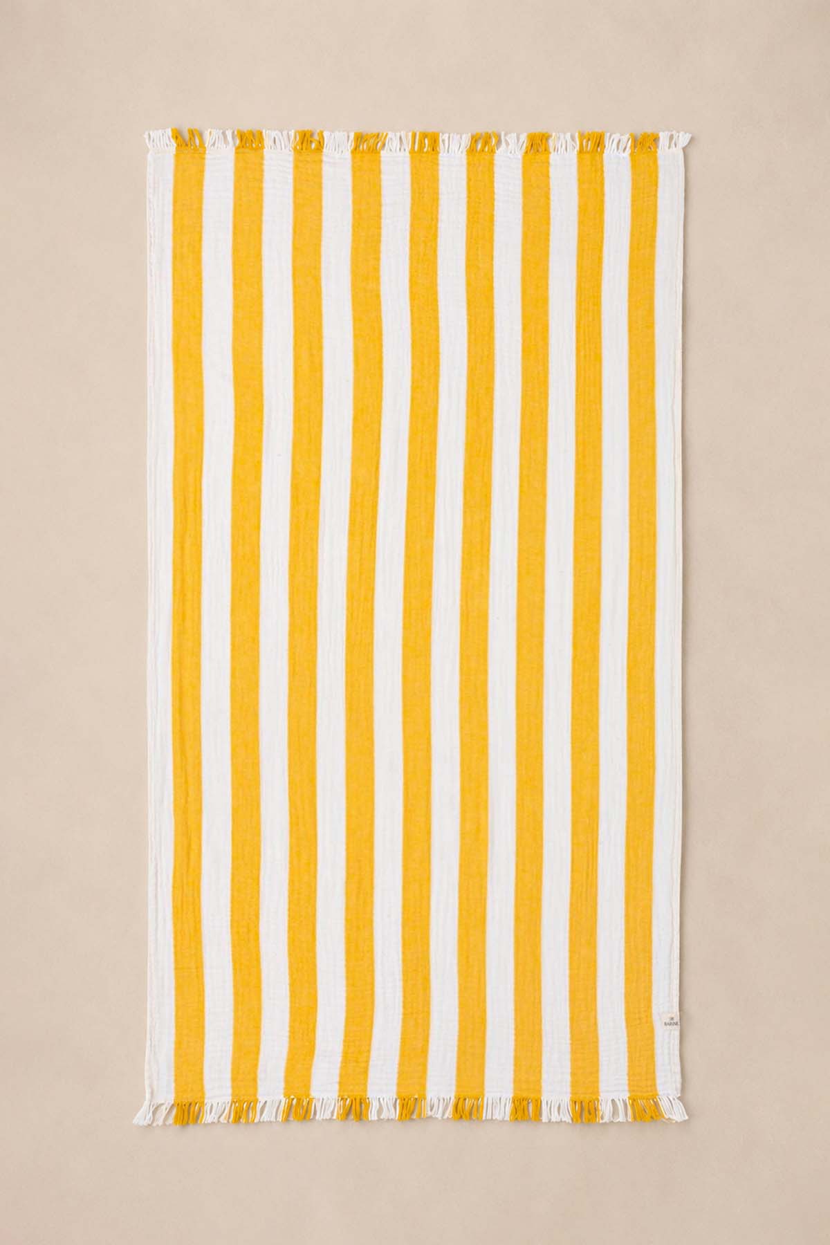 Striped Gauze Pestemal, Turkish Towel Saffron