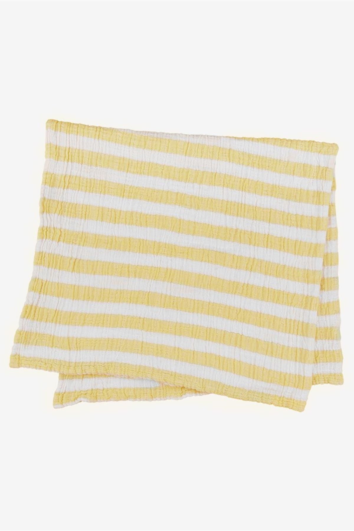 Stripy Müslin 100x100 Safran