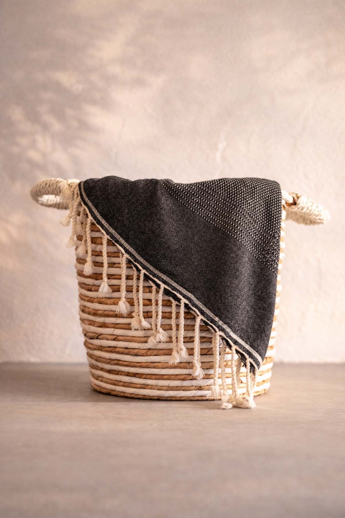Tan Throw Black