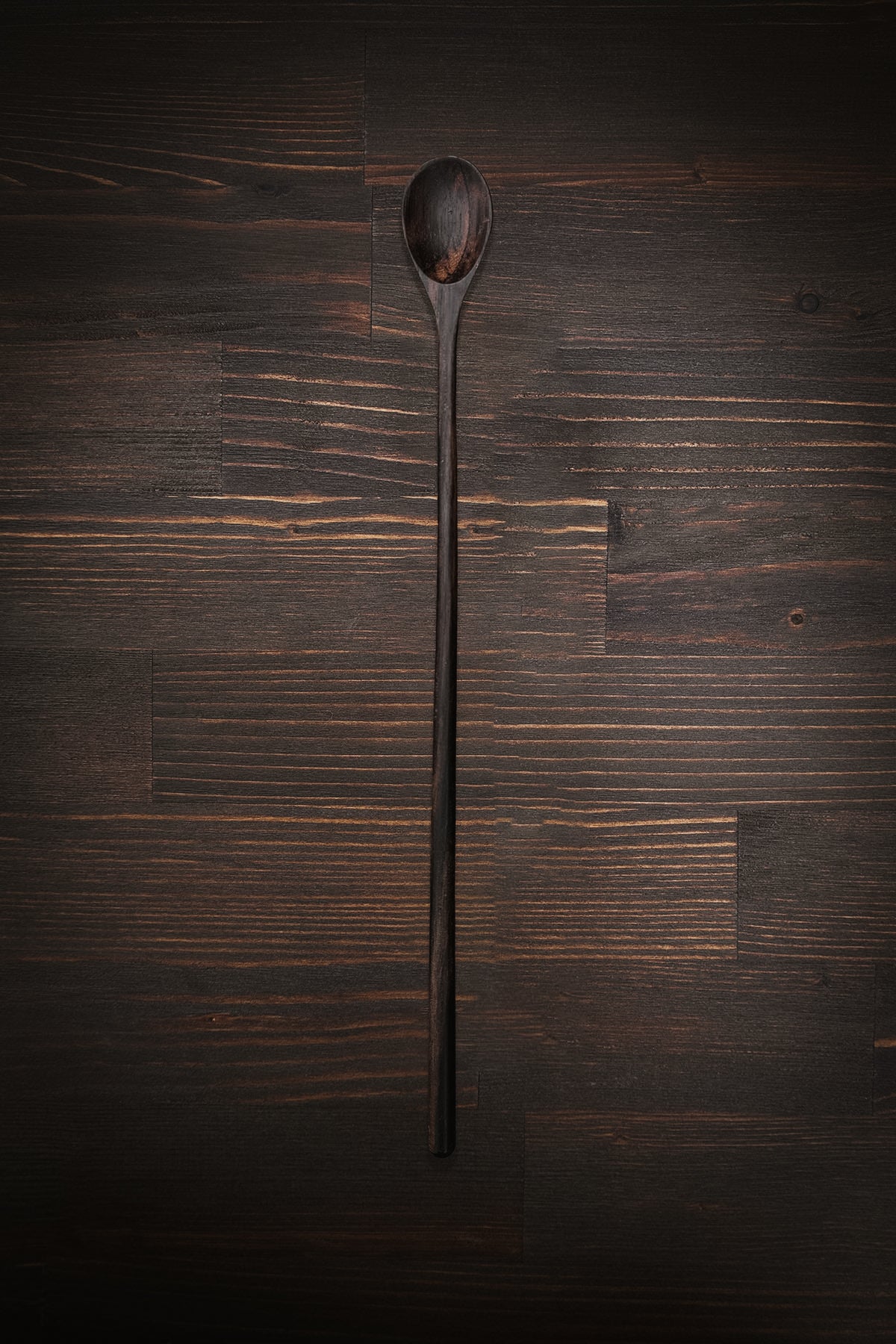 Teak Wood Decorative Serving Spoon Black