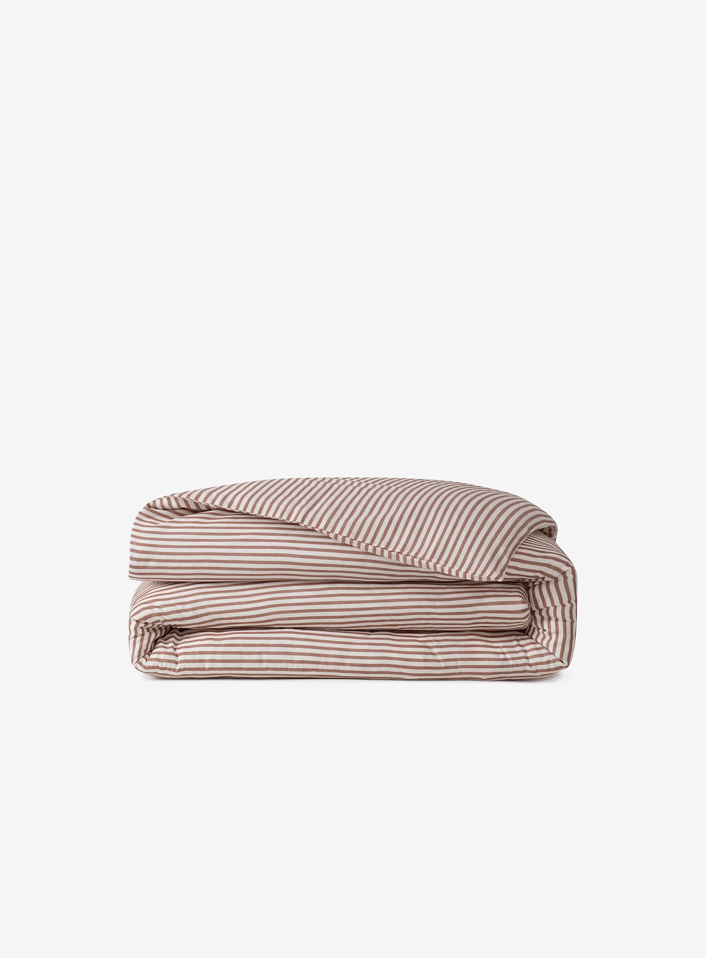 Thin Line Sateen Duvet Cover Rust